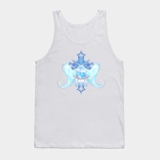 Angelic protection ( Silver Angel Shield with wings ) Tank Top